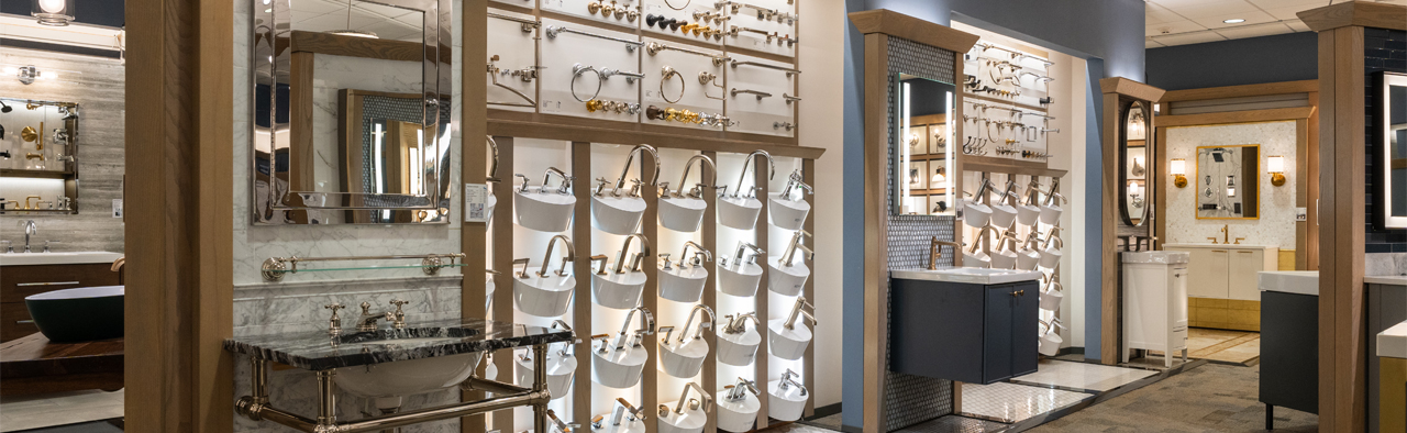 image of a plumbing fixture showroom